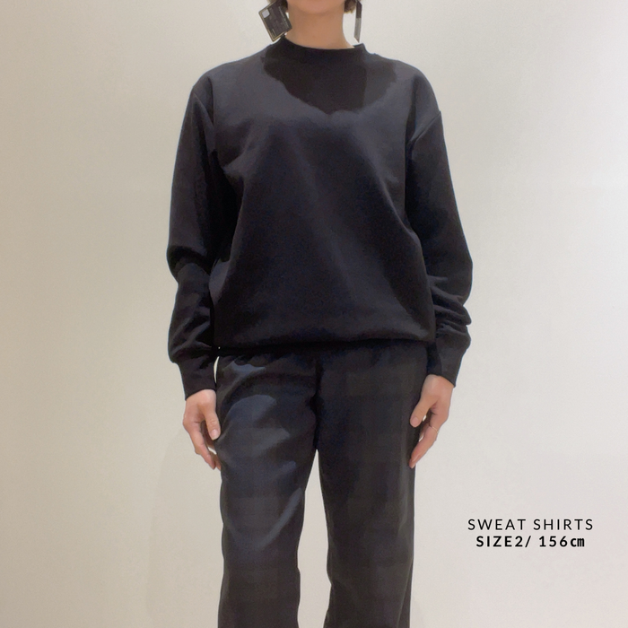【TEN】ユニセックス スウェットシャツ ブラック オーガニックコットン