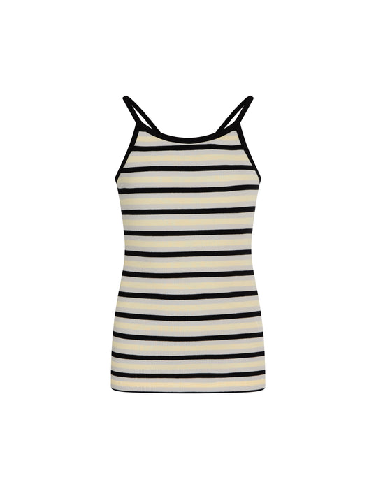 オーガニックコットン Cotton Stripe トリリーナトップ ‖ 2x2 Stripe/Quiet