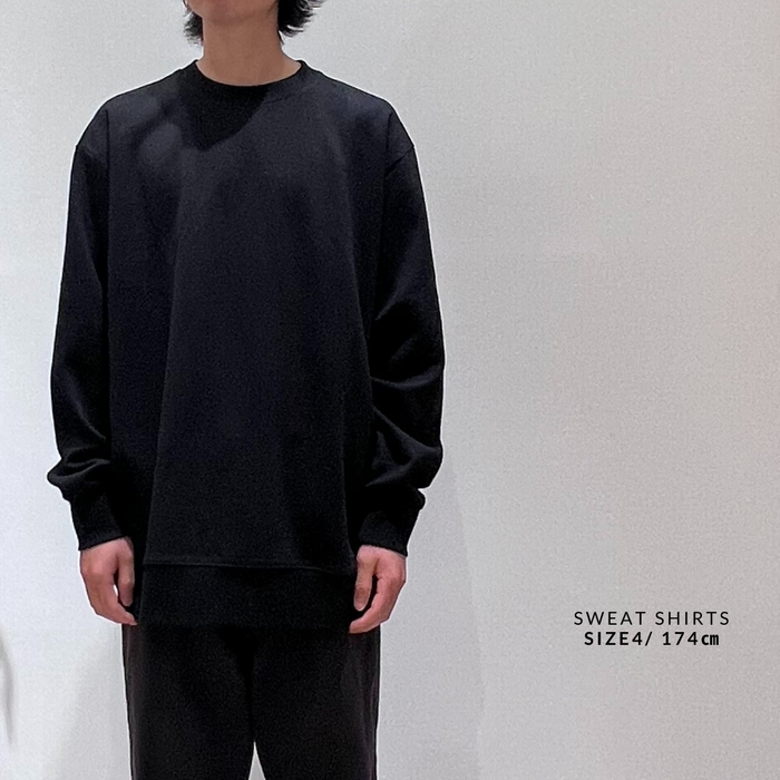 【TEN】ユニセックス スウェットシャツ ブラック オーガニックコットン