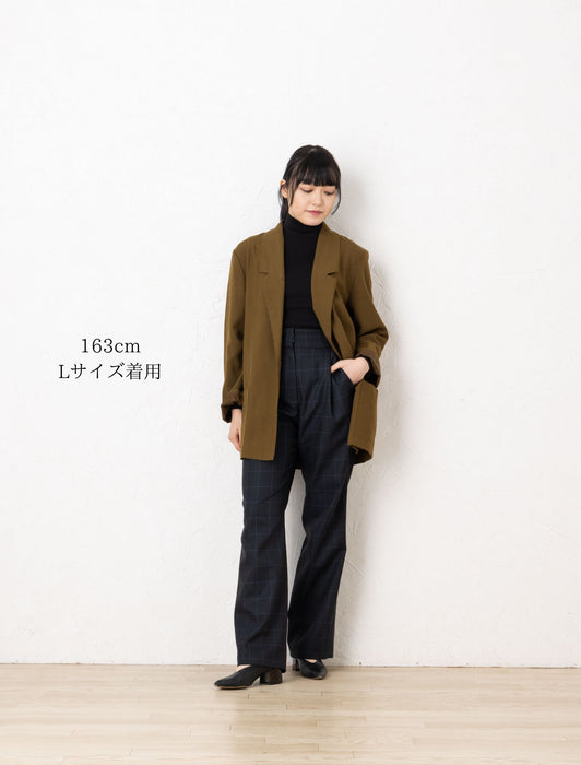 【Enter the Eオリジナル】ストレートパンツ ウィンドウペングレー|超高品質な廃盤生地のため限定本数