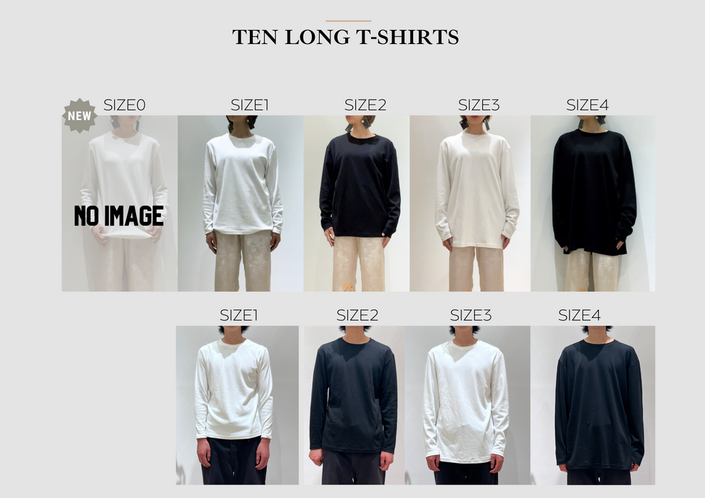 TEN ロングTシャツ+Tシャツ【同色セット】オーガニックコットン