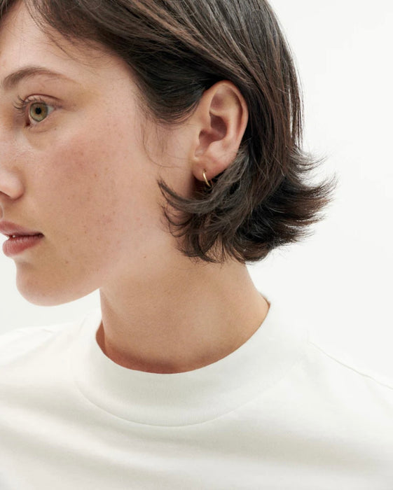 オーガニックコットン ベーシック ホワイトモック Tシャツ レディース