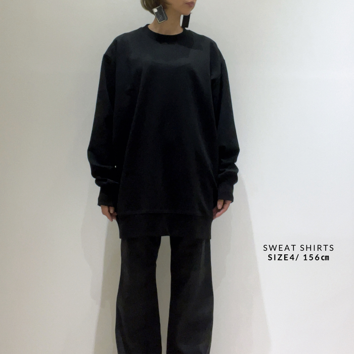 【TEN】ユニセックス スウェットシャツ ブラック オーガニックコットン