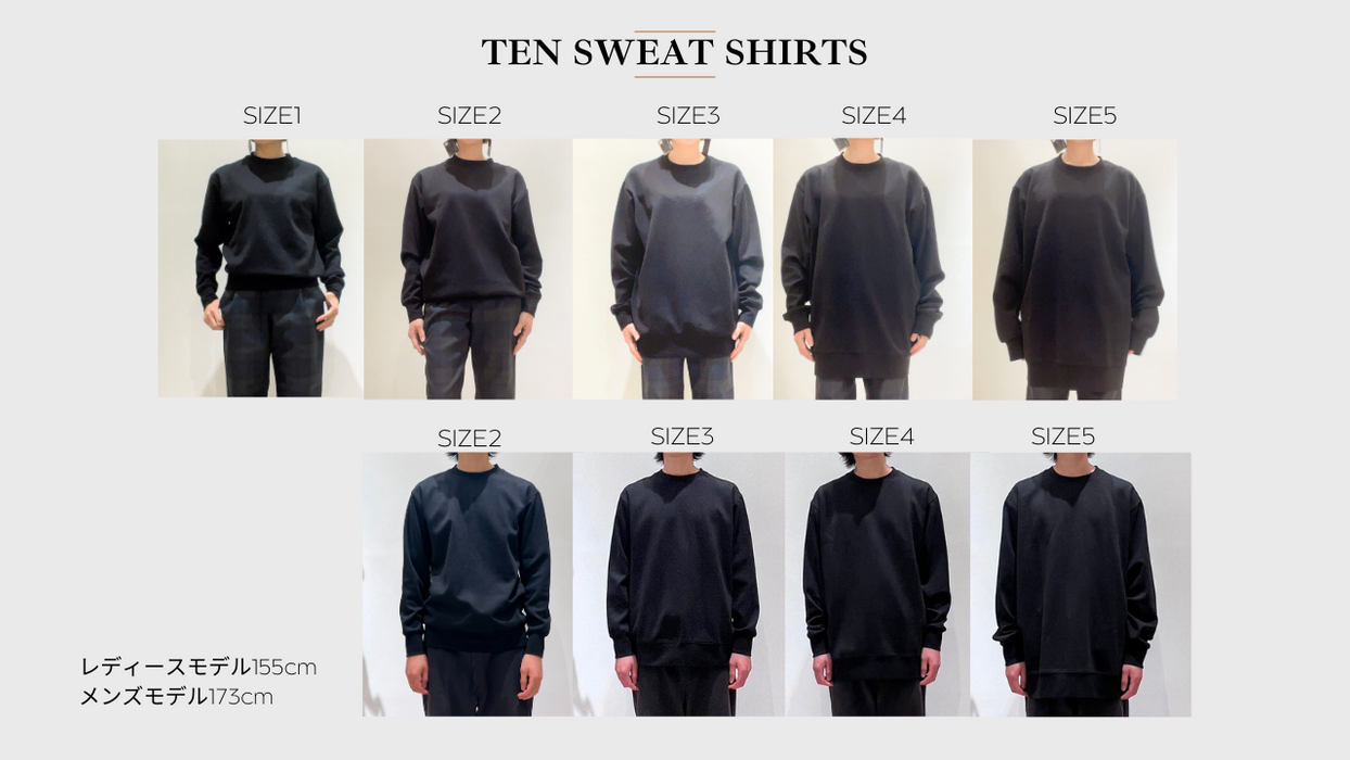 【TEN】ユニセックス スウェットシャツ ベージュ オーガニックコットン