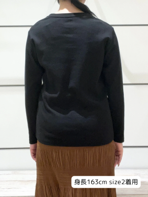 【TEN】ユニセックス ロングTシャツ ブラック オーガニックコットン