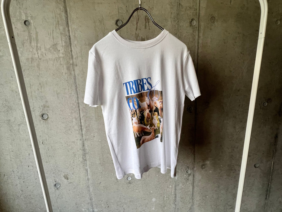 【サンプルセール】オーガニックコットン HAPPY VEGANシリーズ TRIBES&CO Tシャツ ブルー