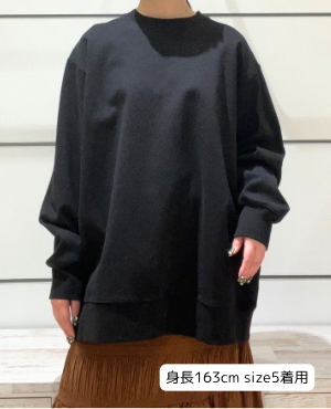 【TEN】ユニセックス スウェットシャツ ブラック オーガニックコットン