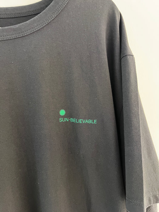 オーガニックコットン  ブラック サンビリーバブル T シャツ