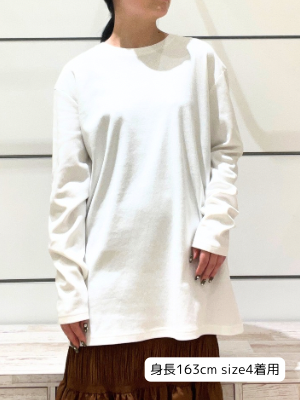 【TEN】ユニセックス ロングTシャツ ブラック オーガニックコットン