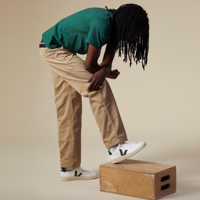 ヴェジャ VEJA  V-12 LEATHER ホワイト/グリーン クロムフリーレザーCYPRUS
