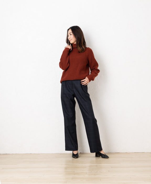 【Enter the Eオリジナル】ストレートパンツ ウィンドウペングレー|超高品質な廃盤生地のため限定本数
