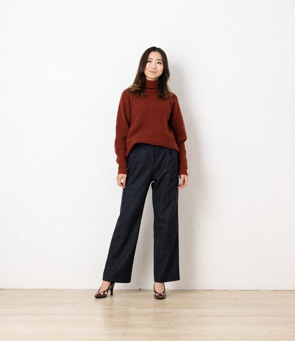 【Enter the Eオリジナル】ストレートパンツ ウィンドウペングレー|超高品質な廃盤生地のため限定本数