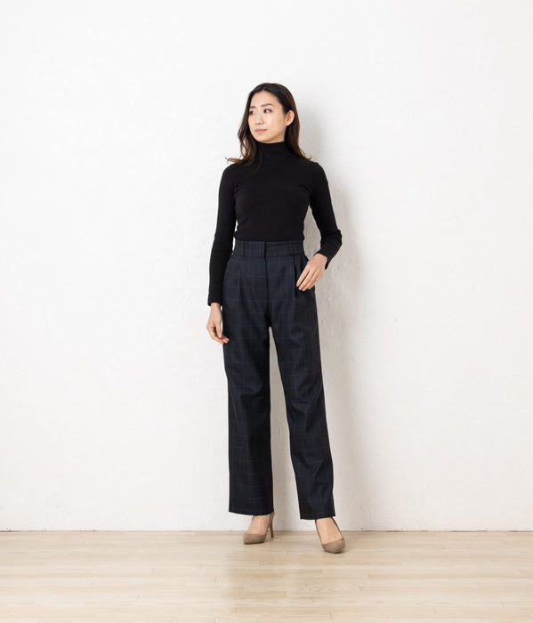 【Enter the Eオリジナル】ストレートパンツ ウィンドウペングレー|超高品質な廃盤生地のため限定本数