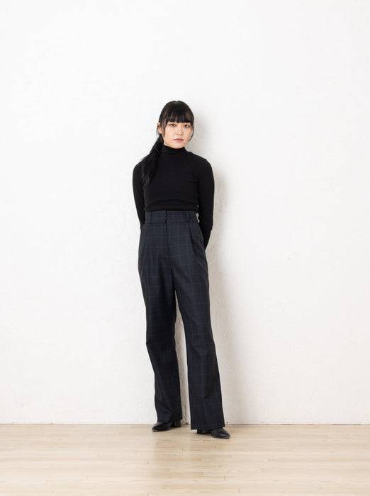【Enter the Eオリジナル】ストレートパンツ ウィンドウペングレー|超高品質な廃盤生地のため限定本数