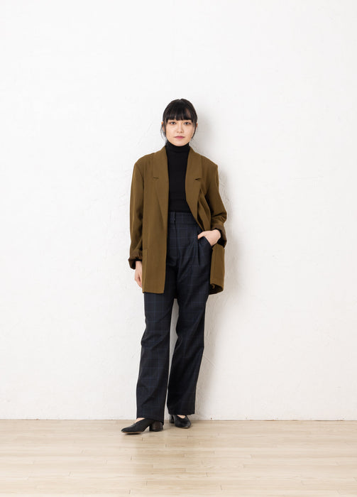 【Enter the Eオリジナル】ストレートパンツ ウィンドウペングレー|超高品質な廃盤生地のため限定本数