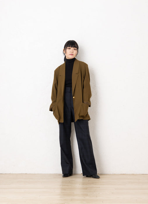【Enter the Eオリジナル】ストレートパンツ ウィンドウペングレー|超高品質な廃盤生地のため限定本数