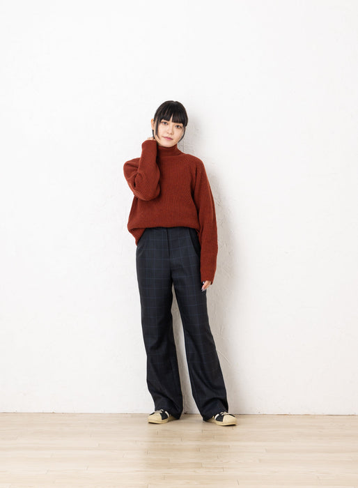 【Enter the Eオリジナル】ストレートパンツ ウィンドウペングレー|超高品質な廃盤生地のため限定本数