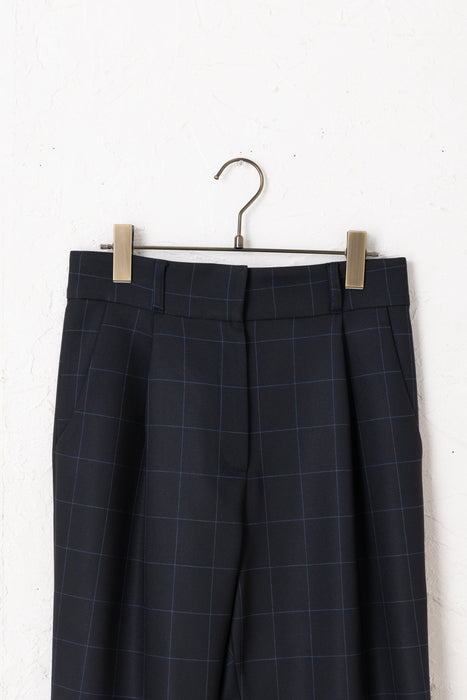 【Enter the Eオリジナル】ストレートパンツ ウィンドウペングレー|超高品質な廃盤生地のため限定本数