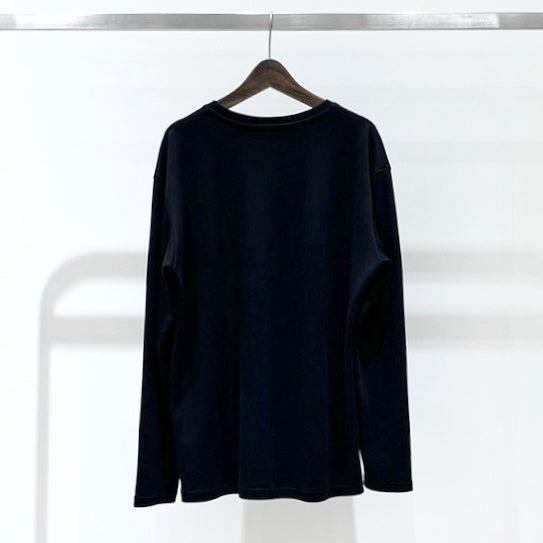 【TEN】ユニセックス ロングTシャツ ブラック オーガニックコットン