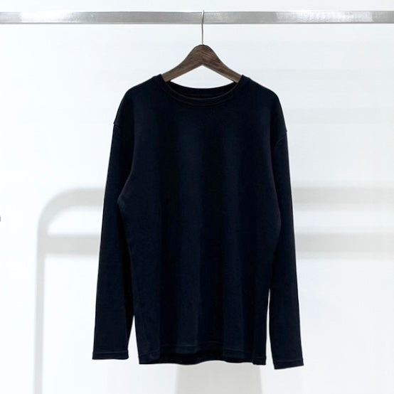 【TEN】ユニセックス ロングTシャツ ブラック オーガニックコットン