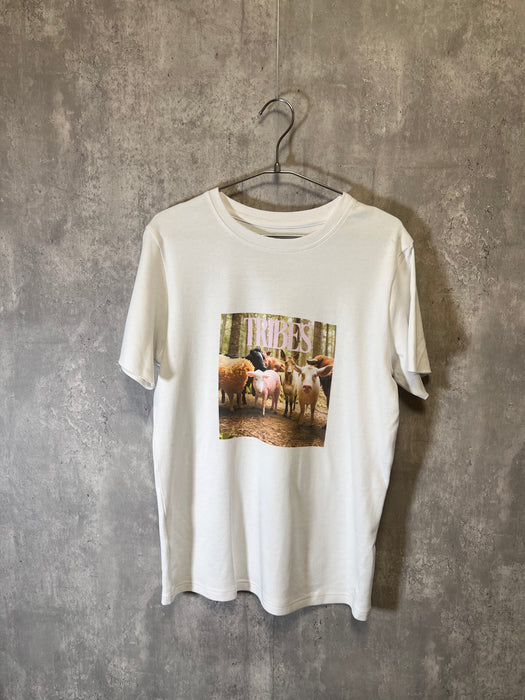 【サンプルセール】オーガニックコットンHAPPY VEGANシリーズ TRIBES&CO オーガニックコットンTシャツ ピンク