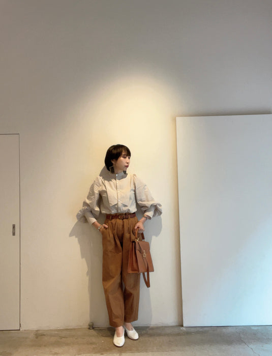 (サンプルセール) オーガニックコットンガーゼ ベージュセットアップ (Sサイズセット)