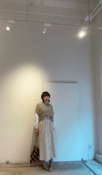 (サンプルセール) オーガニックコットンガーゼ ベージュセットアップ (Sサイズセット)
