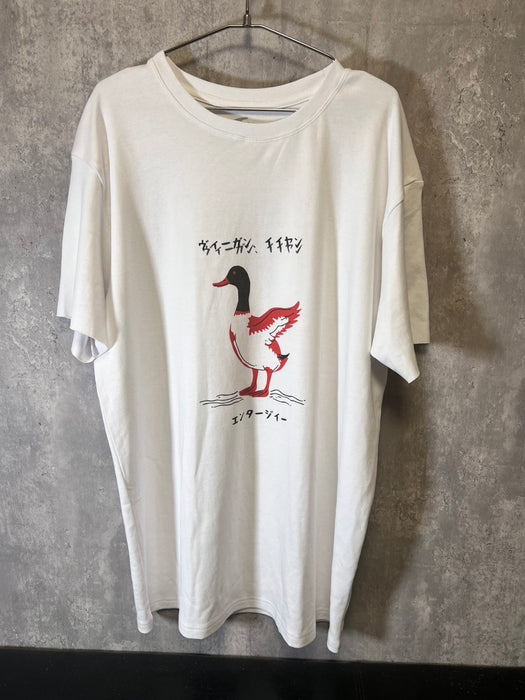 サンプルセールオーガニックコットン HAPPY VEGANシリーズ ヴィーガンイイヤンダッグTシャツ