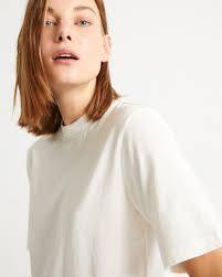 オーガニックコットン ベーシック ホワイトモック Tシャツ レディース