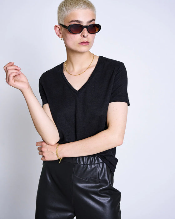 【完売】オーガニックリネン ベクターTシャツ ブラック