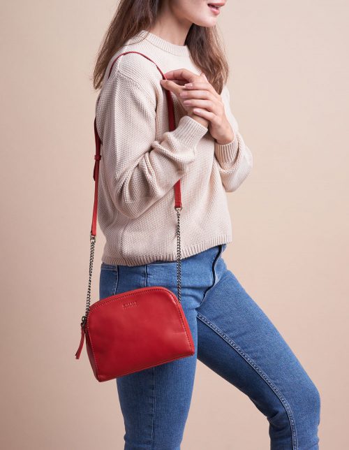 【完売】ベジタブルタンニンレザー チェーンショルダーバッグ エミリー