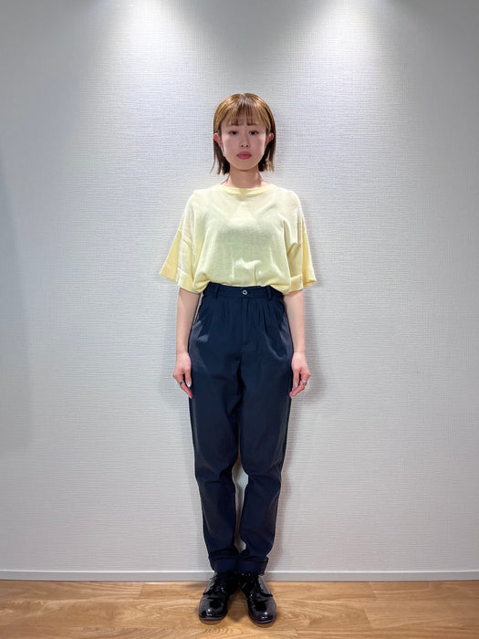 【完売】オーガニックコットン ニットトップELSUR ストロー イエロー
