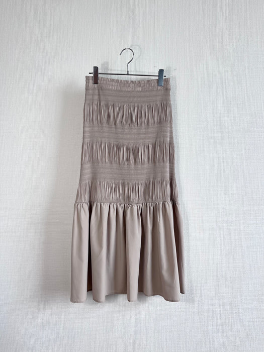リサイクルポリエステル Etienne skirt マキシスカート