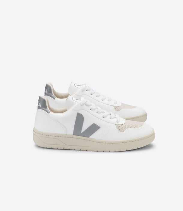 ヴェジャ VEJA V-10スニーカー ホワイト/オックスフォードグレー C.W.L
