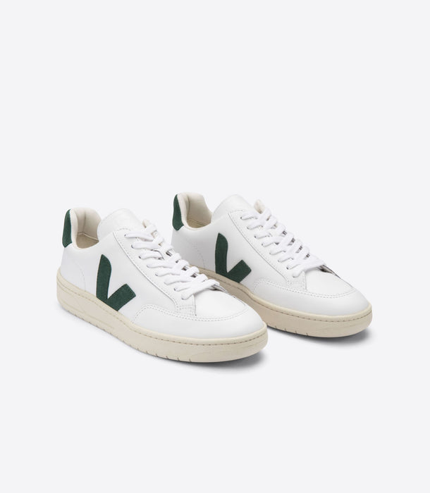 ヴェジャ VEJA V-12 LEATHER ホワイト/グリーン クロムフリーレザーCYPRUS