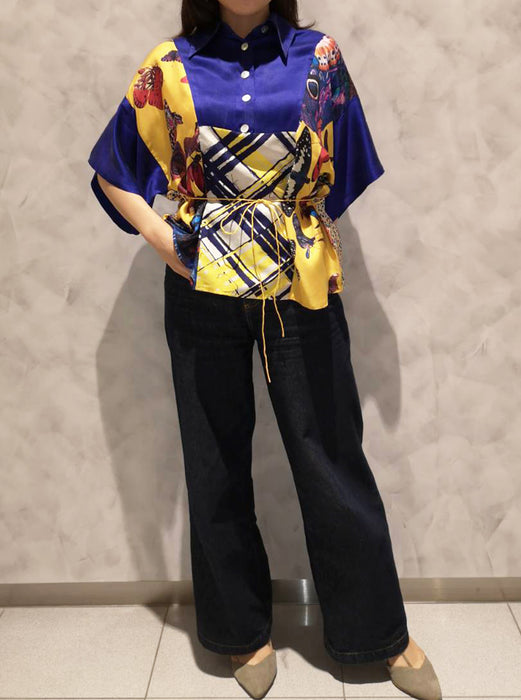 Bo DOIR アップサイクルシルクブラウス Keet