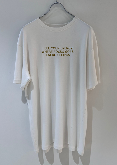 【TEN】BEINGシリーズ　FEEL YOUR ENERGY, Where focus goes, energy flows. Tシャツ /ロングＴシャツオーガニックコットン