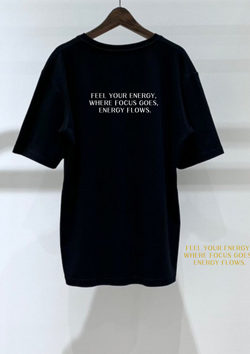 【TEN】BEINGシリーズ　FEEL YOUR ENERGY, Where focus goes, energy flows. Tシャツ /ロングＴシャツオーガニックコットン