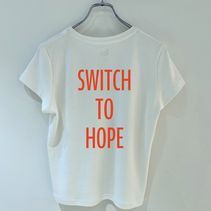 【TEN】SWICH TO HOPE　バックプリント Tシャツ オーガニックコットン