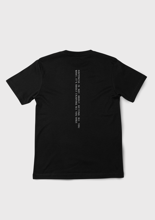 【TEN】BEINGシリーズ　Happiness is not about getting all you want, it’s about enjoying all you have　 Tシャツ /ロングＴシャツオーガニックコットン