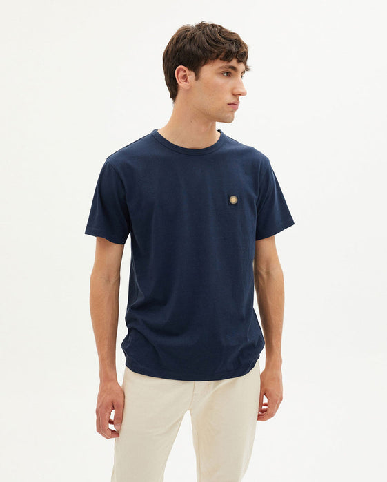 Mサイズはすぐ発送可能オーガニックコットン  Curry Sol Navy Tシャツ