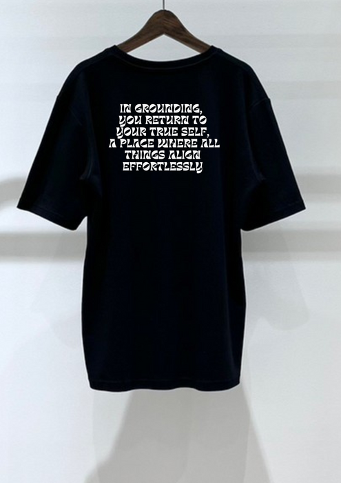 【TEN】BEINGシリーズ　In grounding,  you return to your true self,  a place where all things align effortlesslyTシャツ /ロングＴシャツオーガニックコットン