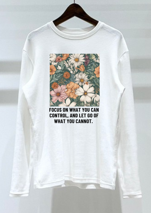 【TEN】BEINGシリーズ　Focus on what you can control, and let go of what you cannot. PART2 Tシャツ /ロングＴシャツオーガニックコットン