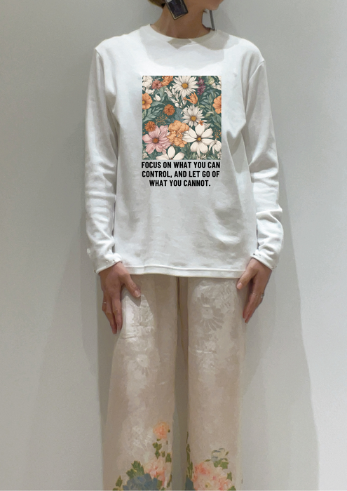 【TEN】BEINGシリーズ　Focus on what you can control, and let go of what you cannot. PART2 Tシャツ /ロングＴシャツオーガニックコットン