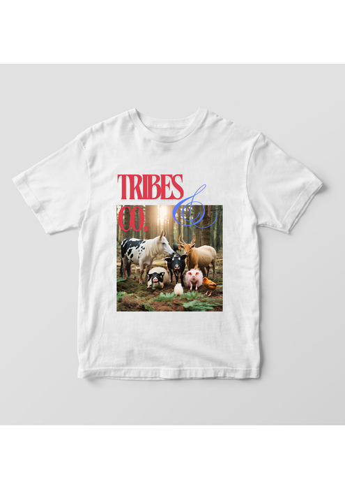 【TEN】　HAPPY VEGANシリーズ　TRIBES&CO　ＴシャツＢ