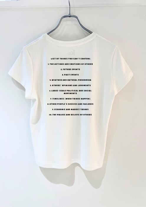 【TEN】BEINGシリーズ　Focus on what you can control, and let go of what you cannot. PART2 Tシャツ /ロングＴシャツオーガニックコットン