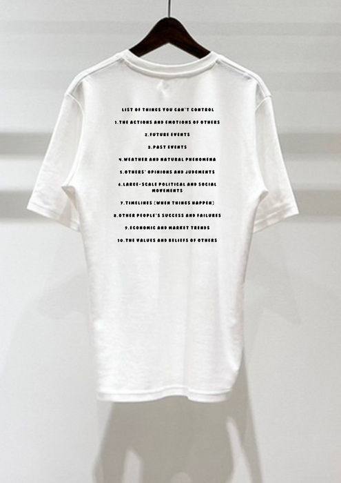 【TEN】BEINGシリーズ　Focus on what you can control, and let go of what you cannot. PART2 Tシャツ /ロングＴシャツオーガニックコットン