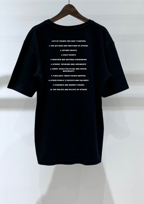 【TEN】BEINGシリーズ　Focus on what you can control, and let go of what you cannot. PART2 Tシャツ /ロングＴシャツオーガニックコットン