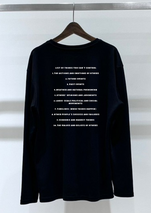 【TEN】BEINGシリーズ　Focus on what you can control, and let go of what you cannot. PART2 Tシャツ /ロングＴシャツオーガニックコットン