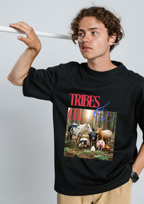 【TEN】　HAPPY VEGANシリーズ　TRIBES&CO　ＴシャツＢ